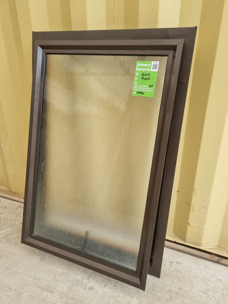 Aluminium Window Brown 600 W  x 900 H [#4996] Joinery Recycle