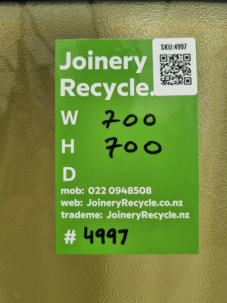 Aluminium Window White 700 W  x  700 H  [#4997] Joinery Recycle