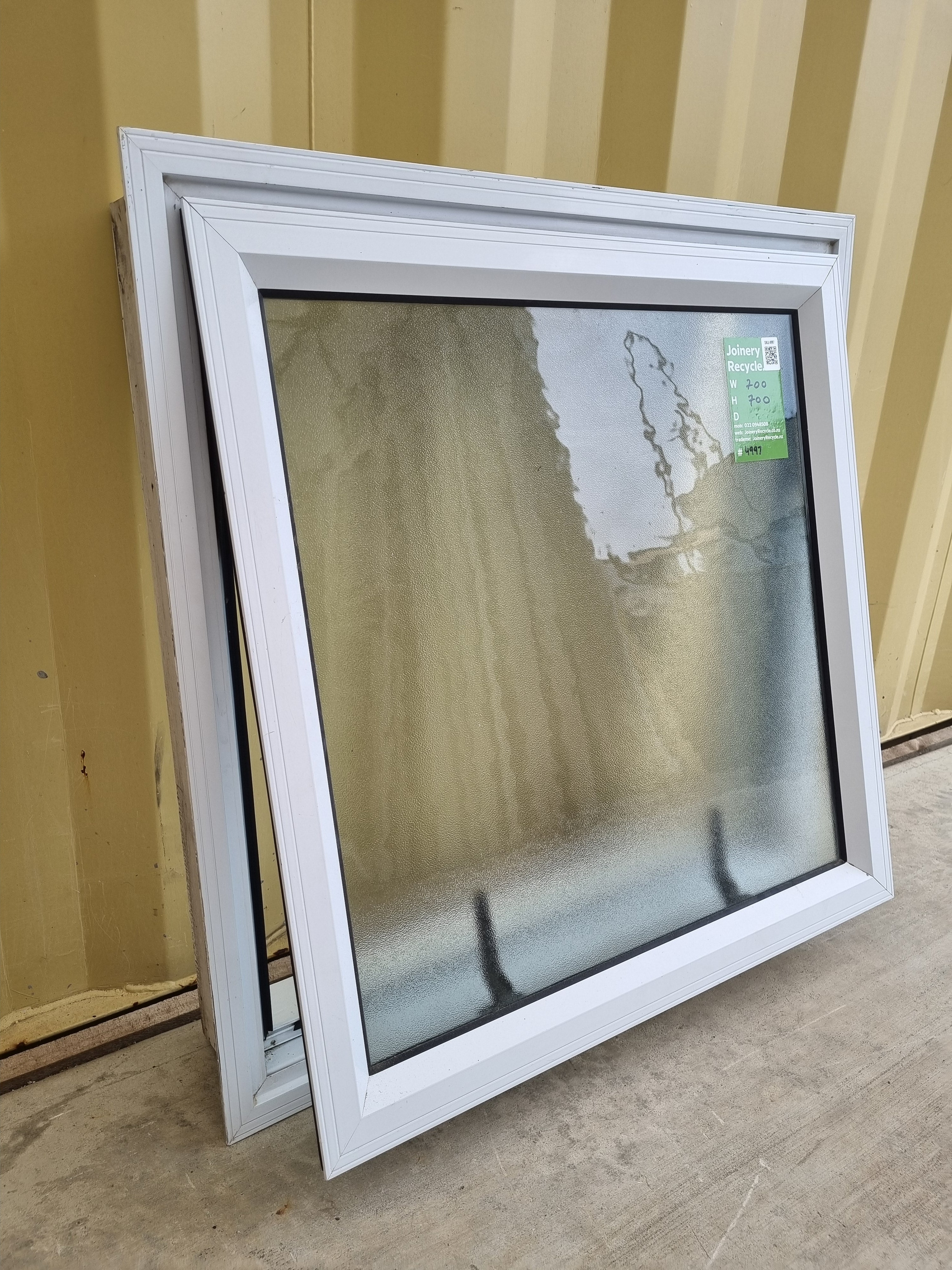 Aluminium Window White 700 W  x  700 H  [#4997] Joinery Recycle