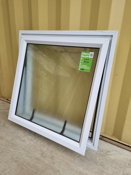 Aluminium Window White 700 W  x  700 H  [#4997] Joinery Recycle