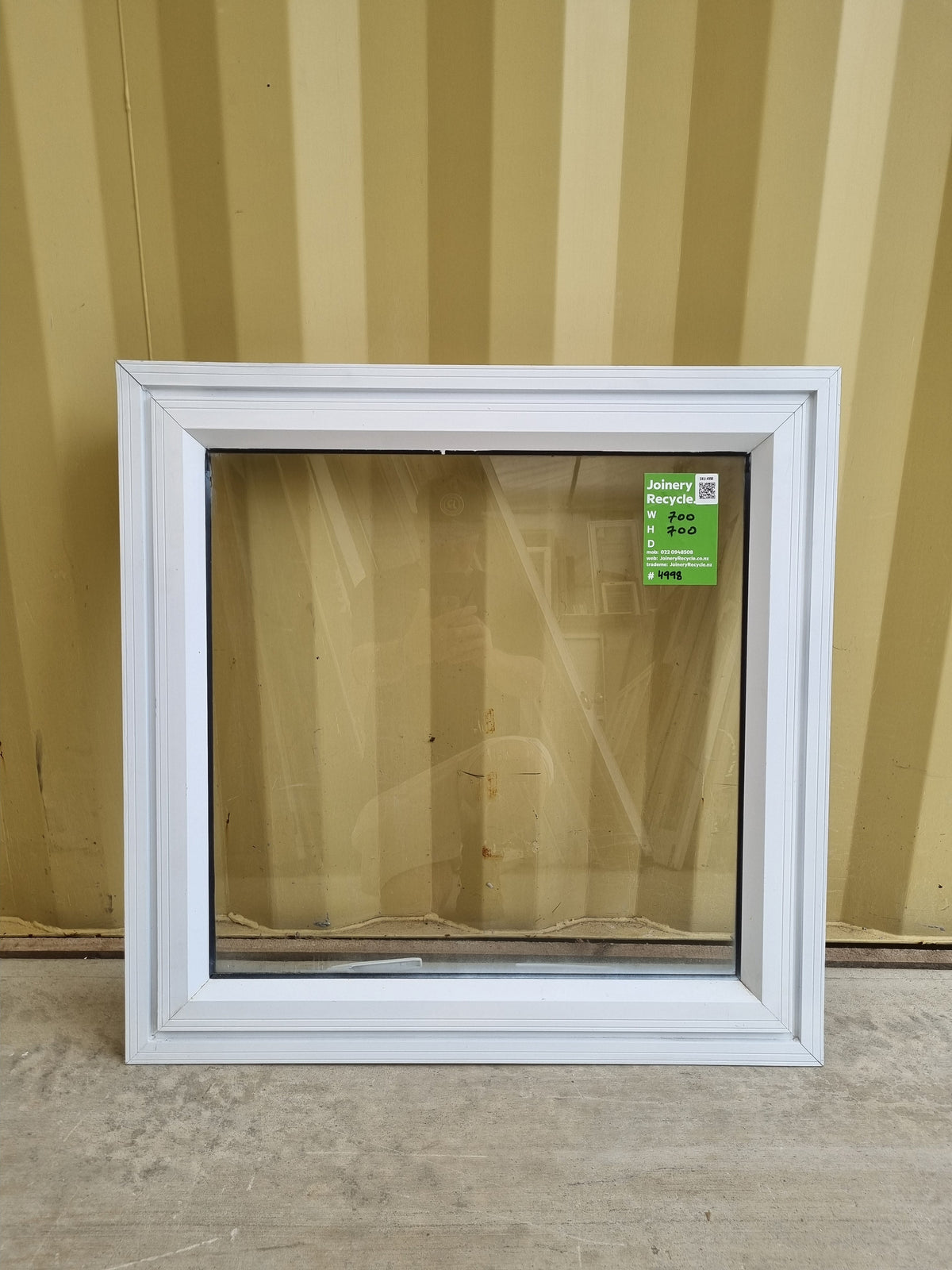 Aluminium Window White 700 W  x  700 H  [#4998] Joinery Recycle