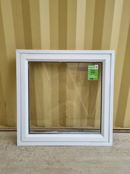 Aluminium Window White 700 W  x  700 H  [#4998] Joinery Recycle