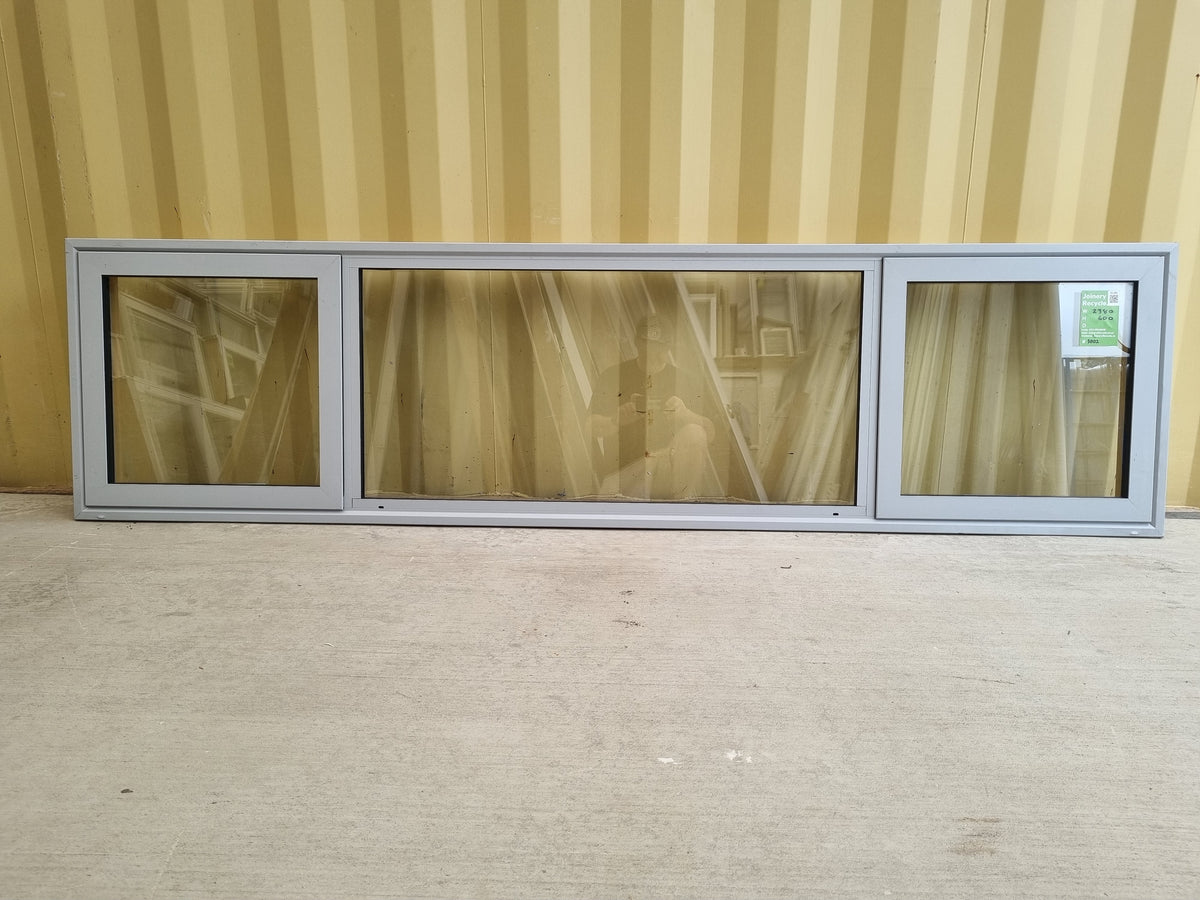 Double Glazed Aluminium Window Grey 2380 W  x 600 H [#5002] Joinery Recycle