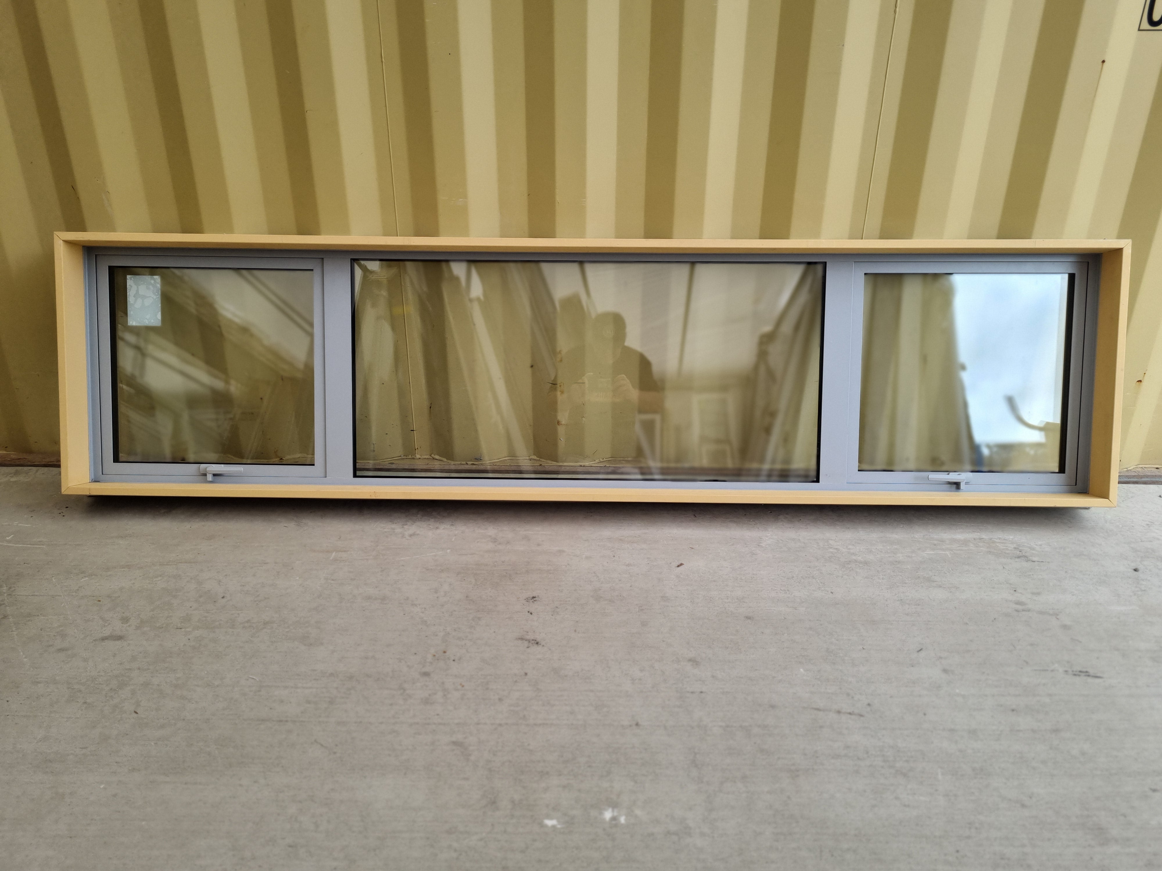 Double Glazed Aluminium Window Grey 2380 W  x 600 H [#5002] Joinery Recycle