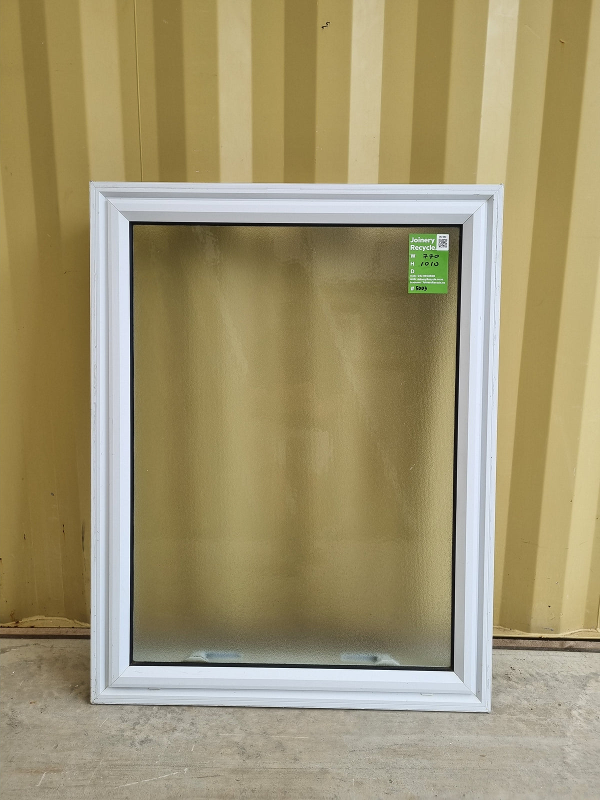 Aluminium Window White  770 W  x  1010 H  [#5003] Joinery Recycle
