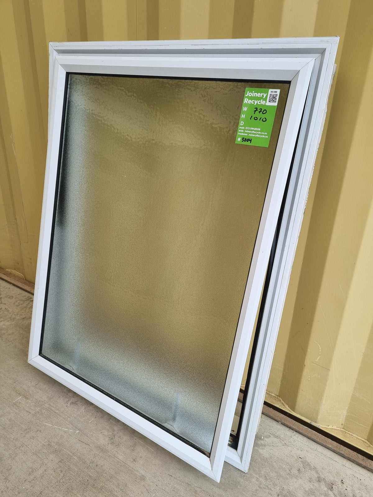 Aluminium Window White  770 W  x  1010 H  [#5004] Joinery Recycle