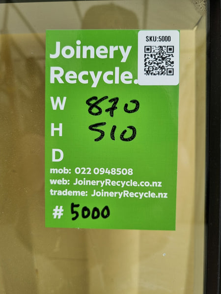 Aluminium Window Dark Green 870  W  x 510 H [#5000] Joinery Recycle