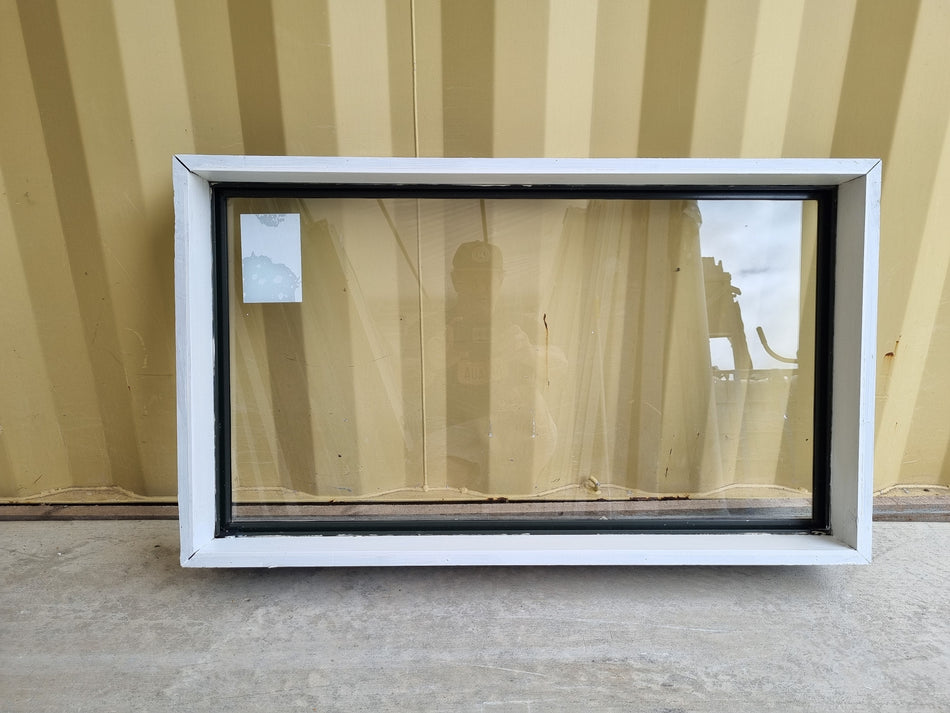 Aluminium Window Dark Green 870  W  x 510 H [#5000] Joinery Recycle
