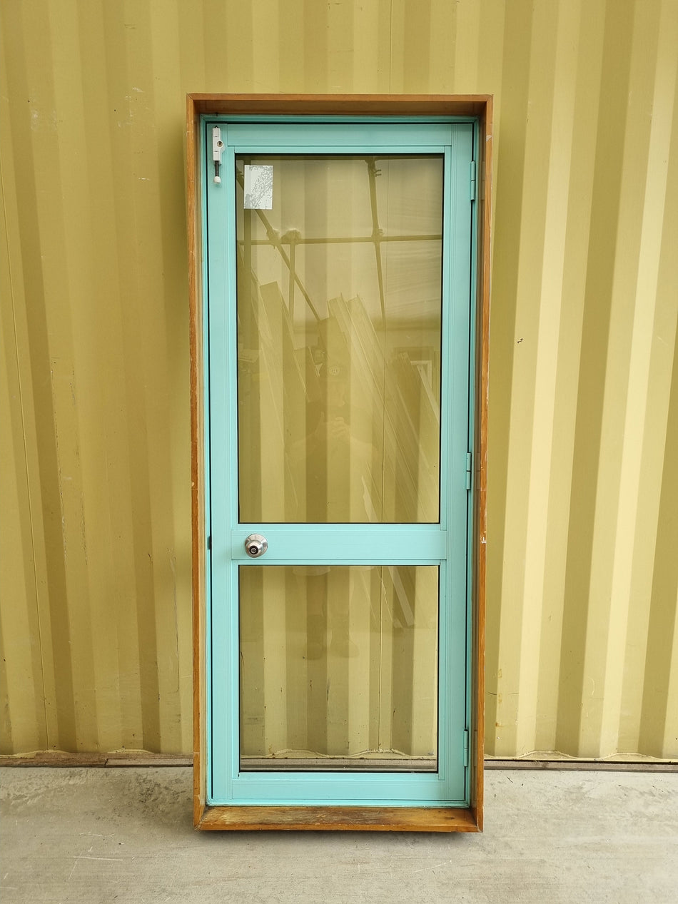 Aluminium & Glass Single Door 800 W x 1980 H  [#5009] Joinery Recycle