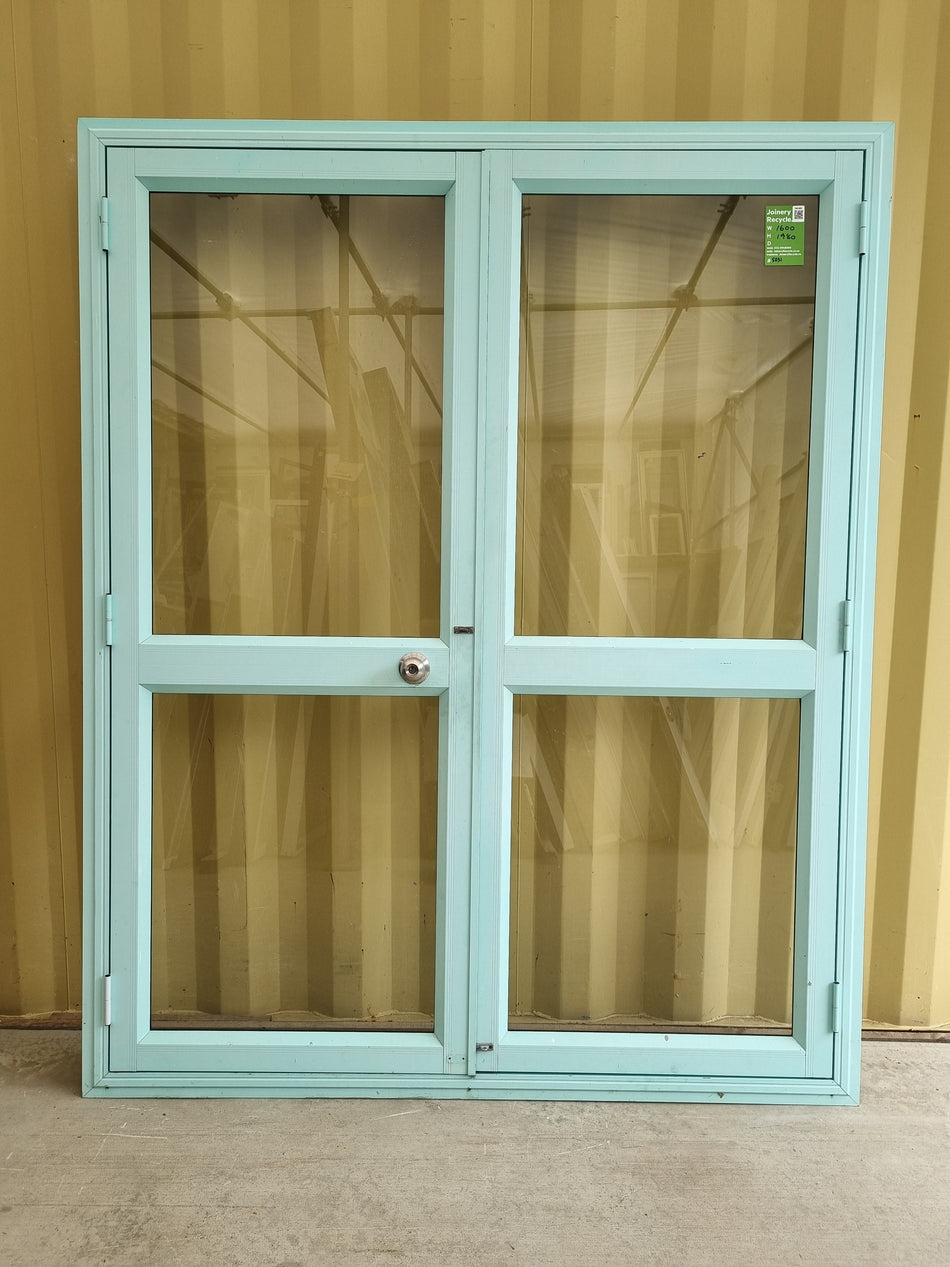 Aluminium French Door  1600 W x 1980 H [# 5030] Joinery Recycle