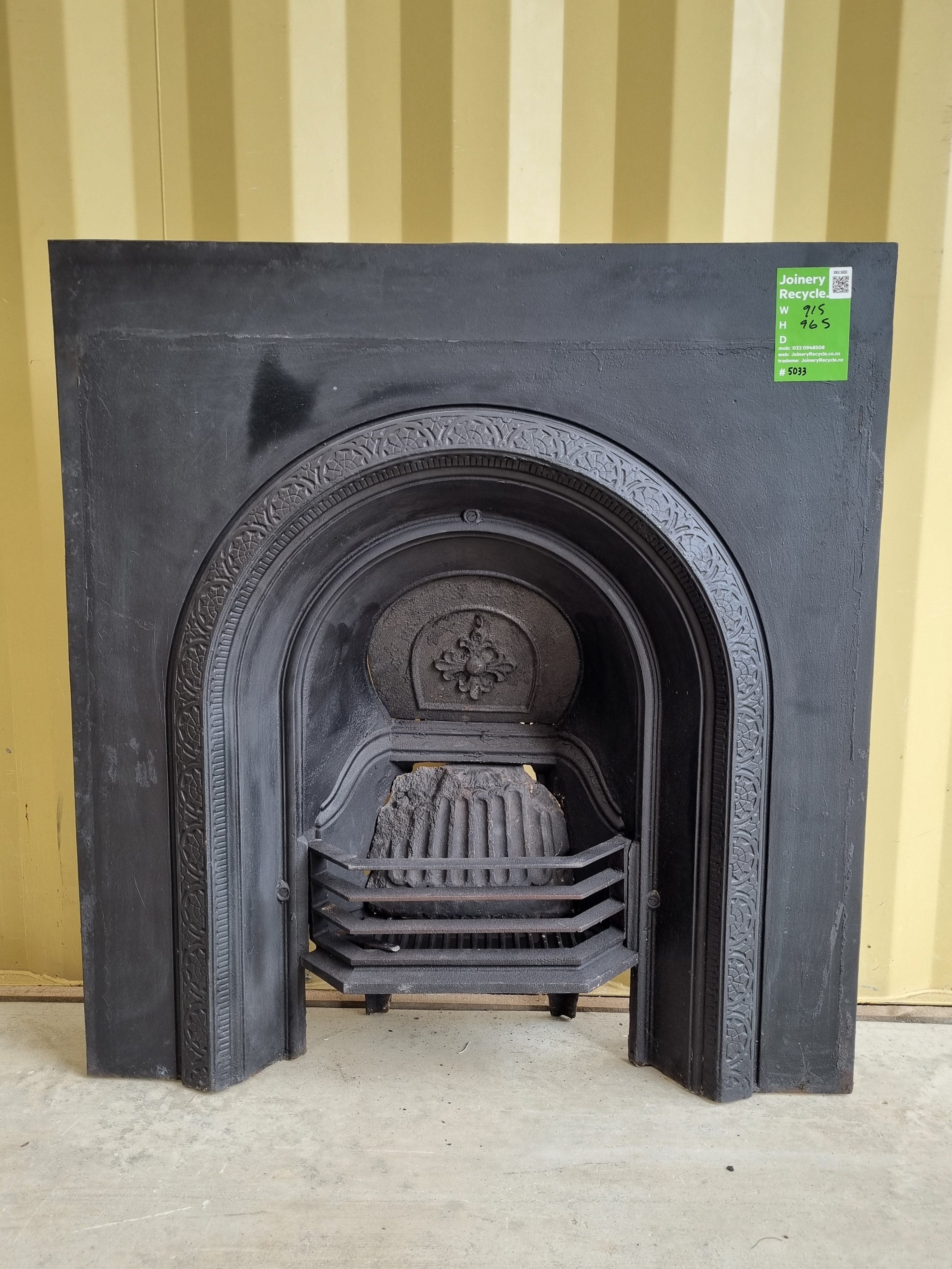 Antique Cast Iron Fireplace Register 915 W  x  965 H [#5033 SF] Joinery Recycle