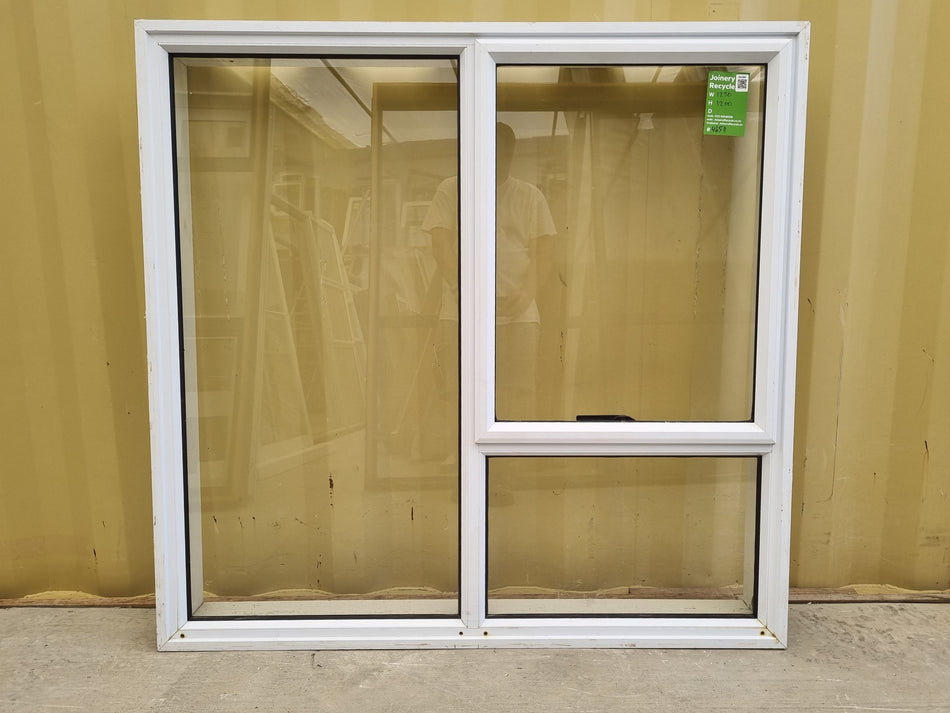 Aluminium Window White  1250 W  x  1200 H  [#4654 SF] Joinery Recycle