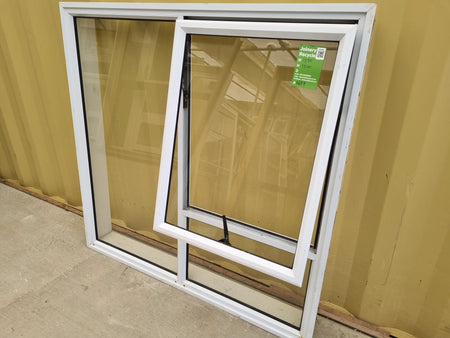 Aluminium Window White  1250 W  x  1200 H  [#4654 SF] Joinery Recycle