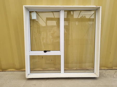 Aluminium Window White  1250 W  x  1200 H  [#4654 SF] Joinery Recycle