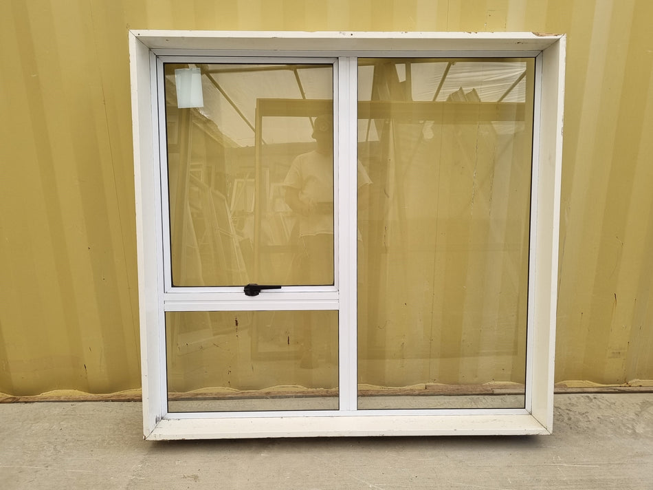 Aluminium Window White  1250 W  x  1200 H  [#4654 SF] Joinery Recycle