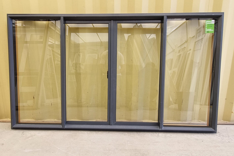 SLIDING Aluminium Window Charcoal / Brown 2000 W  x 1100 H [#5036 SF] Joinery Recycle