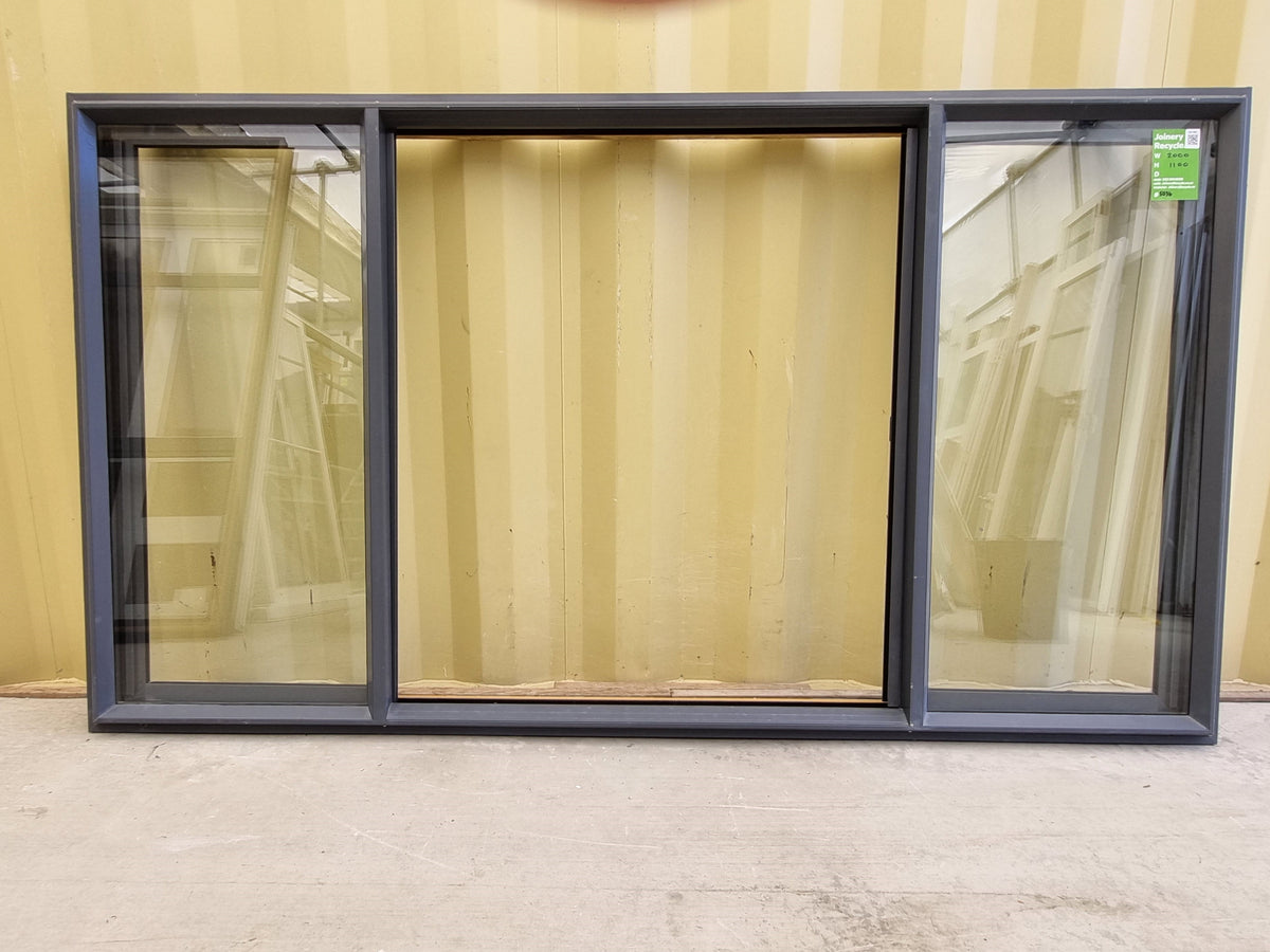 SLIDING Aluminium Window Charcoal / Brown 2000 W  x 1100 H [#5036 SF] Joinery Recycle