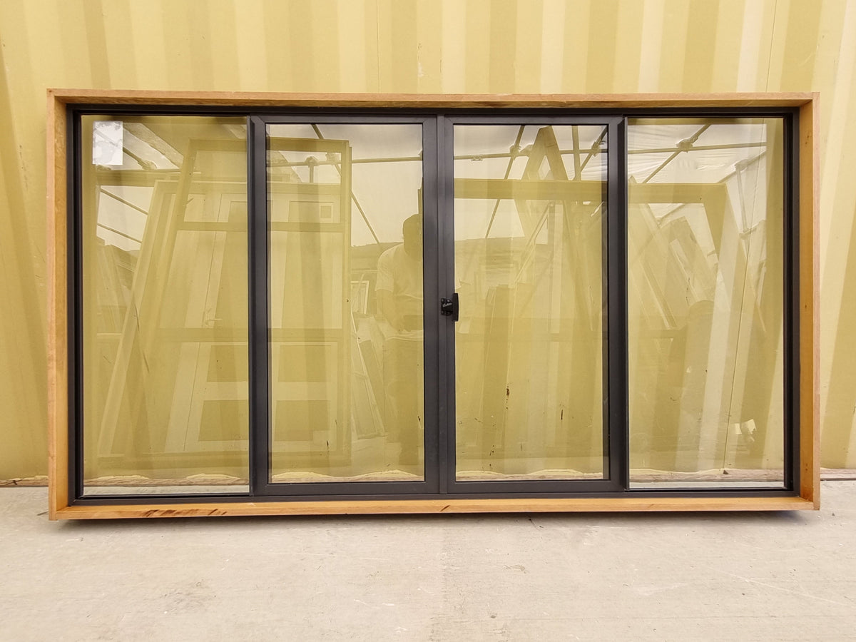 SLIDING Aluminium Window Charcoal / Brown 2000 W  x 1100 H [#5036 SF] Joinery Recycle