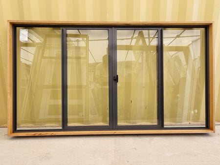 SLIDING Aluminium Window Charcoal / Brown 2000 W  x 1100 H [#5036 SF] Joinery Recycle