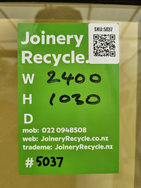 SLIDING Aluminium Window Charcoal / Brown 2000 W  x 1100 H [#5036 SF] Joinery Recycle