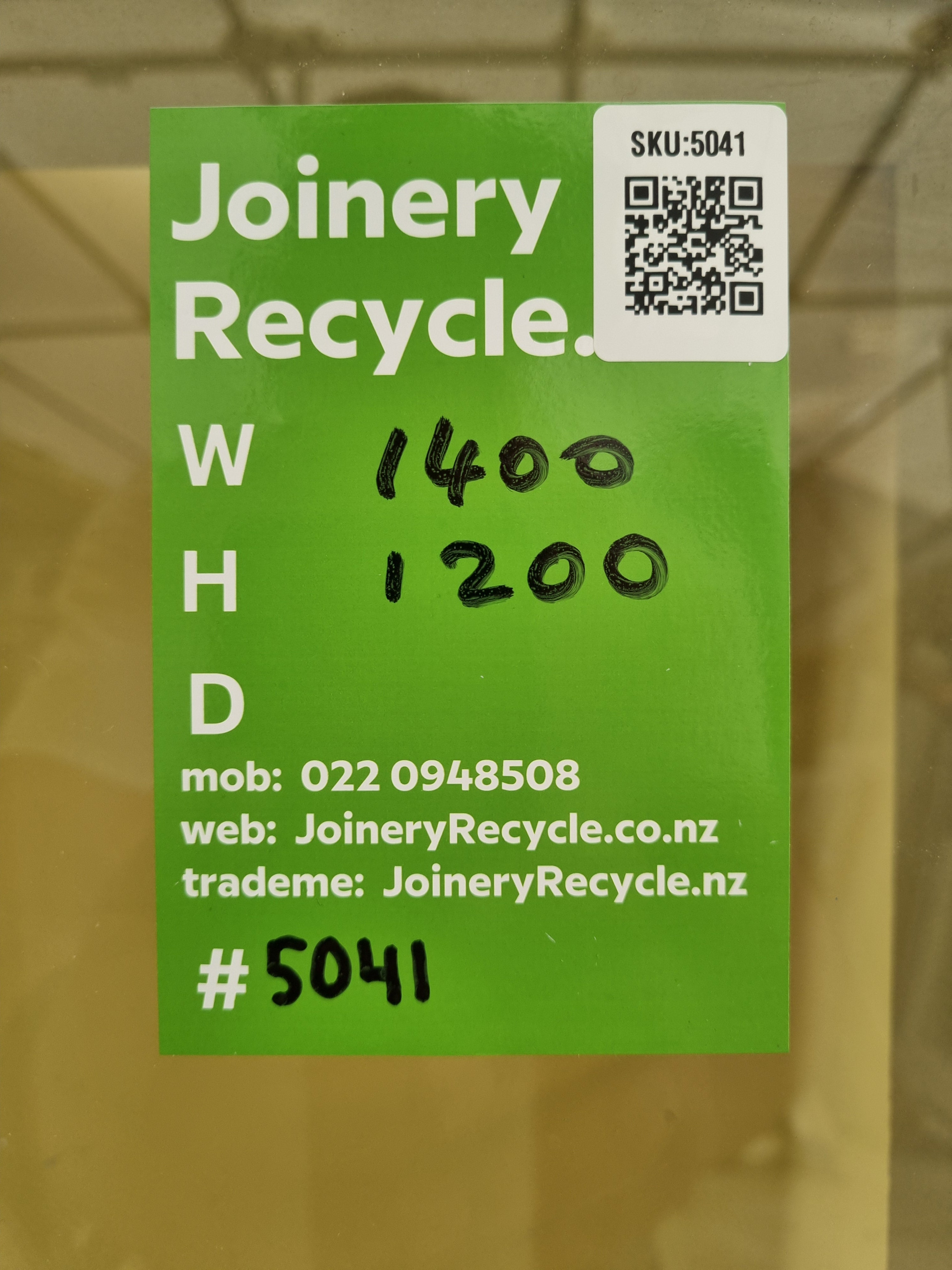 Colonial Aluminium Window White   1400 W  x 1200  H  [#5041] Joinery Recycle
