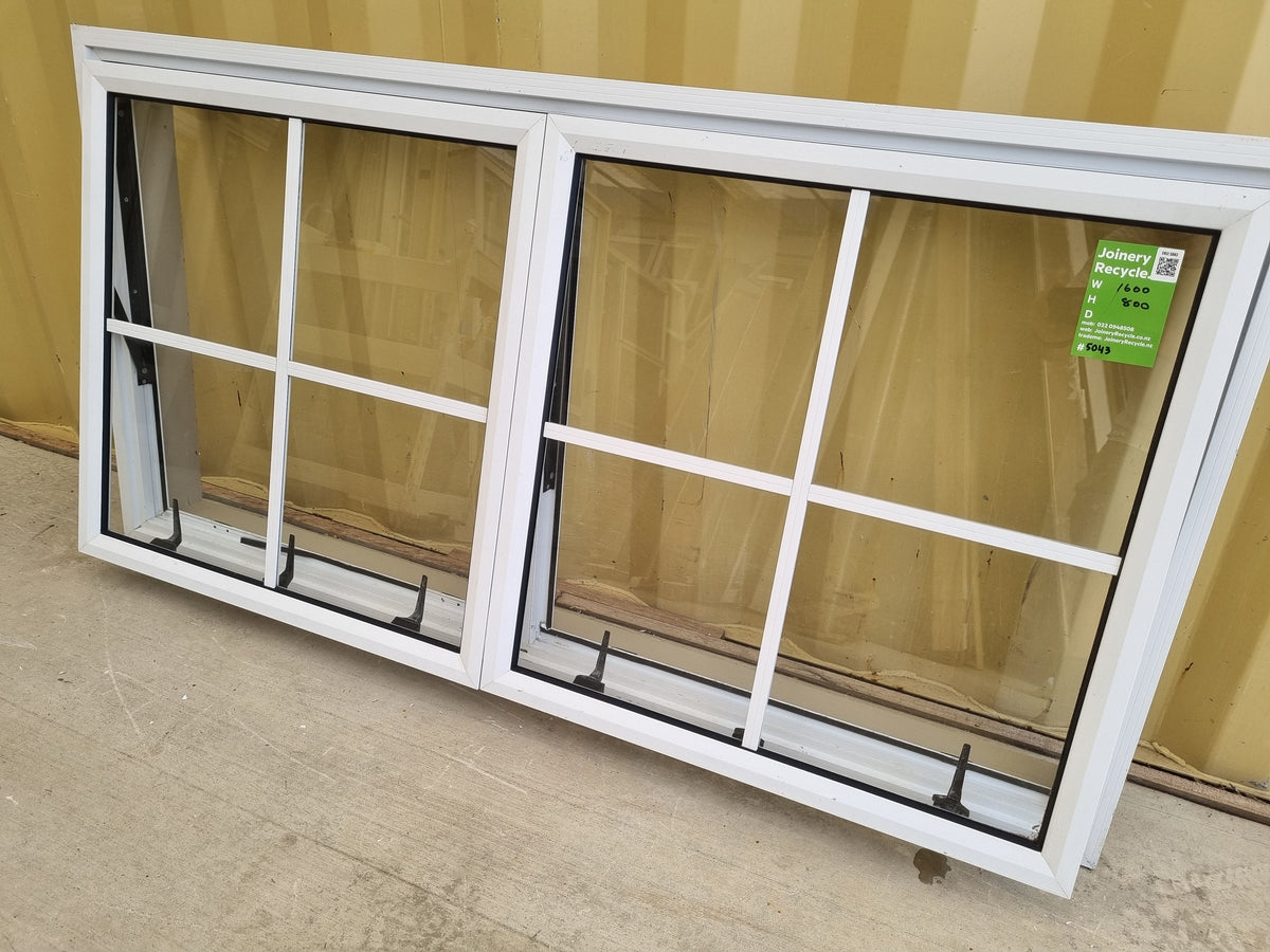 Colonial Aluminium Window White   1600 W  x 800 H  [#5043] Joinery Recycle