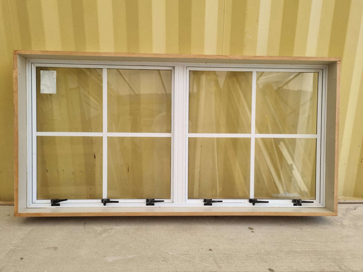 Colonial Aluminium Window White   1600 W  x 800 H  [#5043] Joinery Recycle