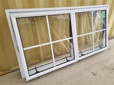 Colonial Aluminium Window White   1600 W  x 800 H  [#5044] Joinery Recycle