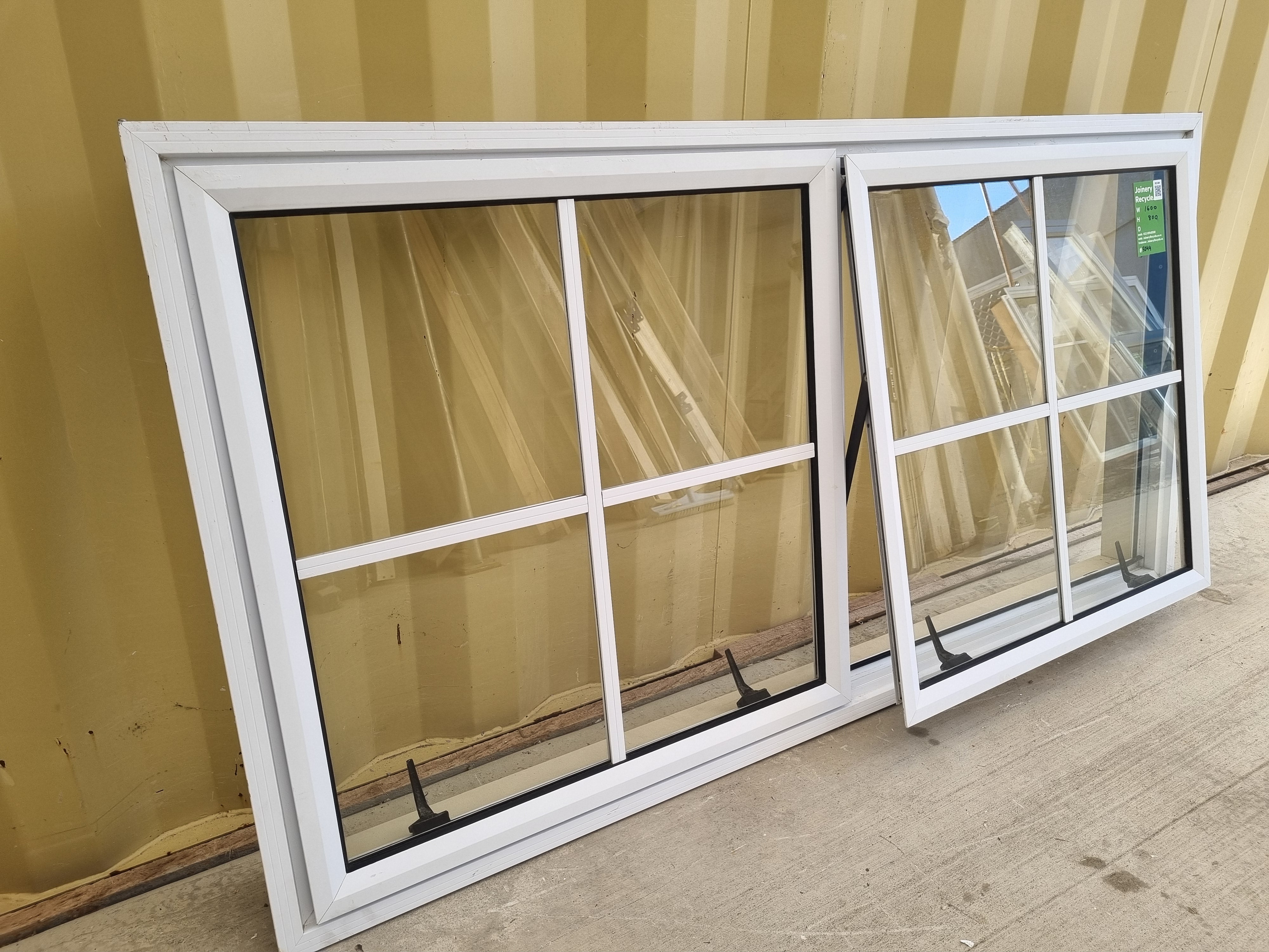 Colonial Aluminium Window White   1600 W  x 800 H  [#5044] Joinery Recycle