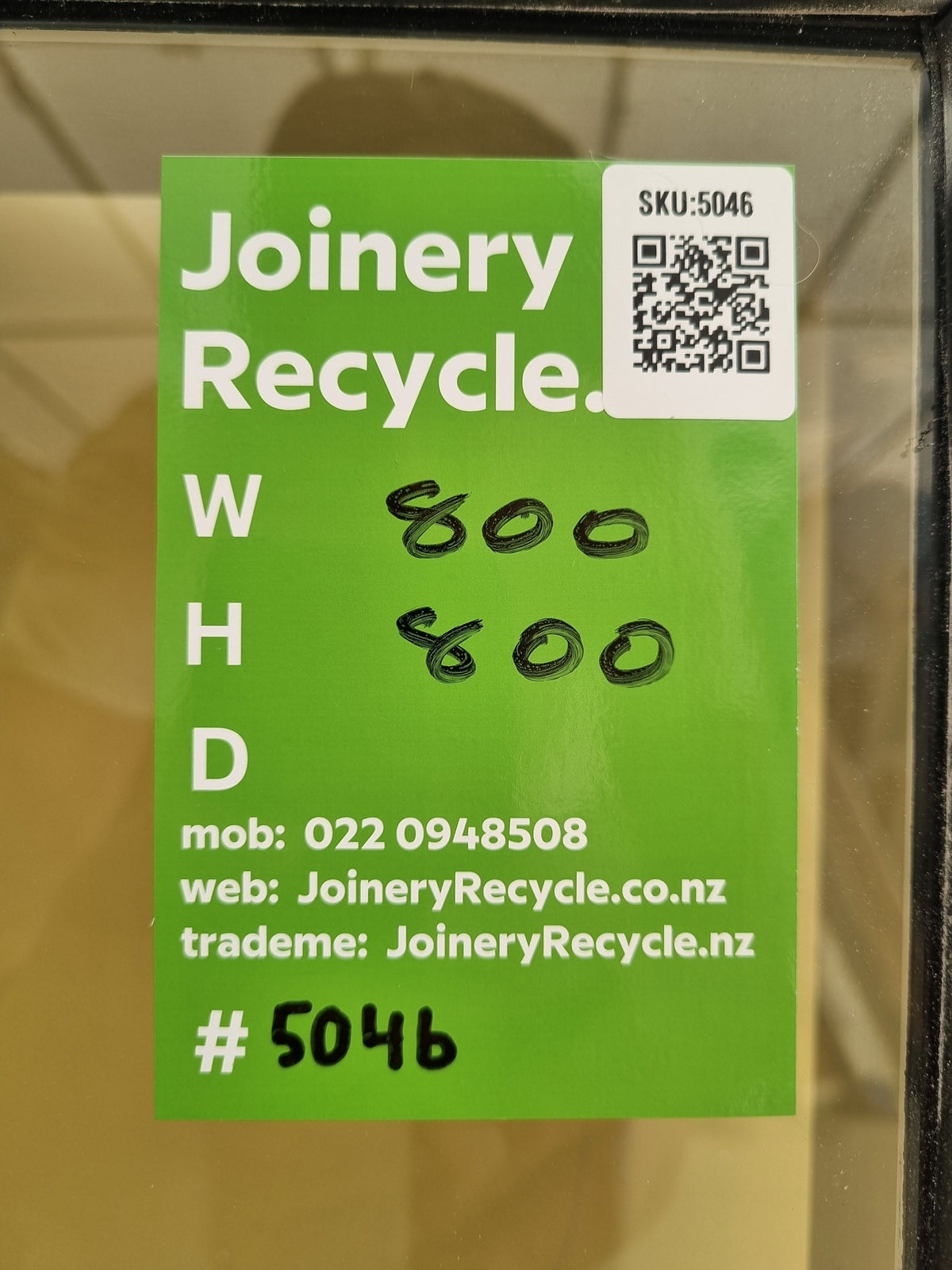 Colonial Aluminium Window White   800 W  x 800 H  [#5046] Joinery Recycle