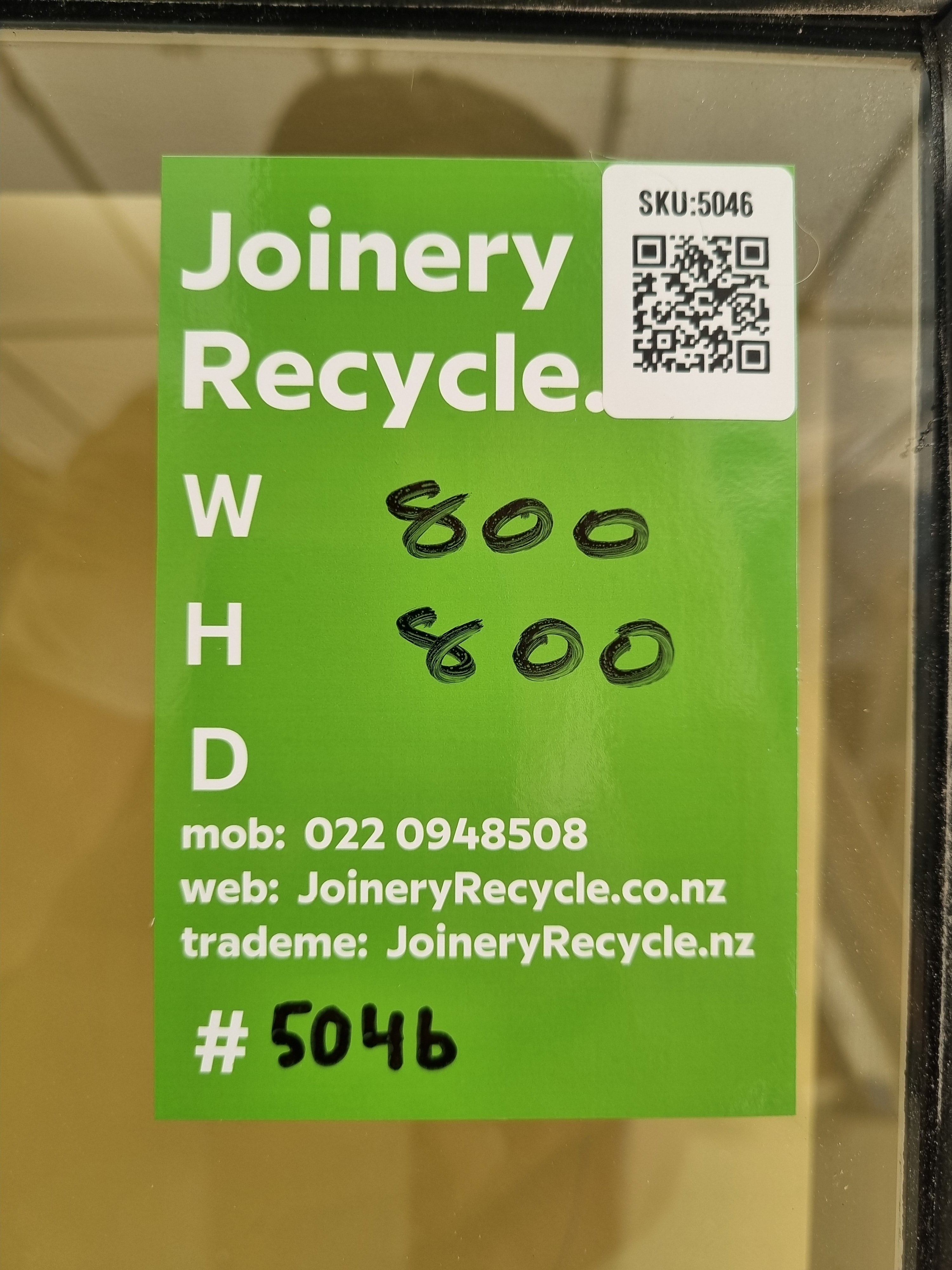 Colonial Aluminium Window White   800 W  x 800 H  [#5046] Joinery Recycle