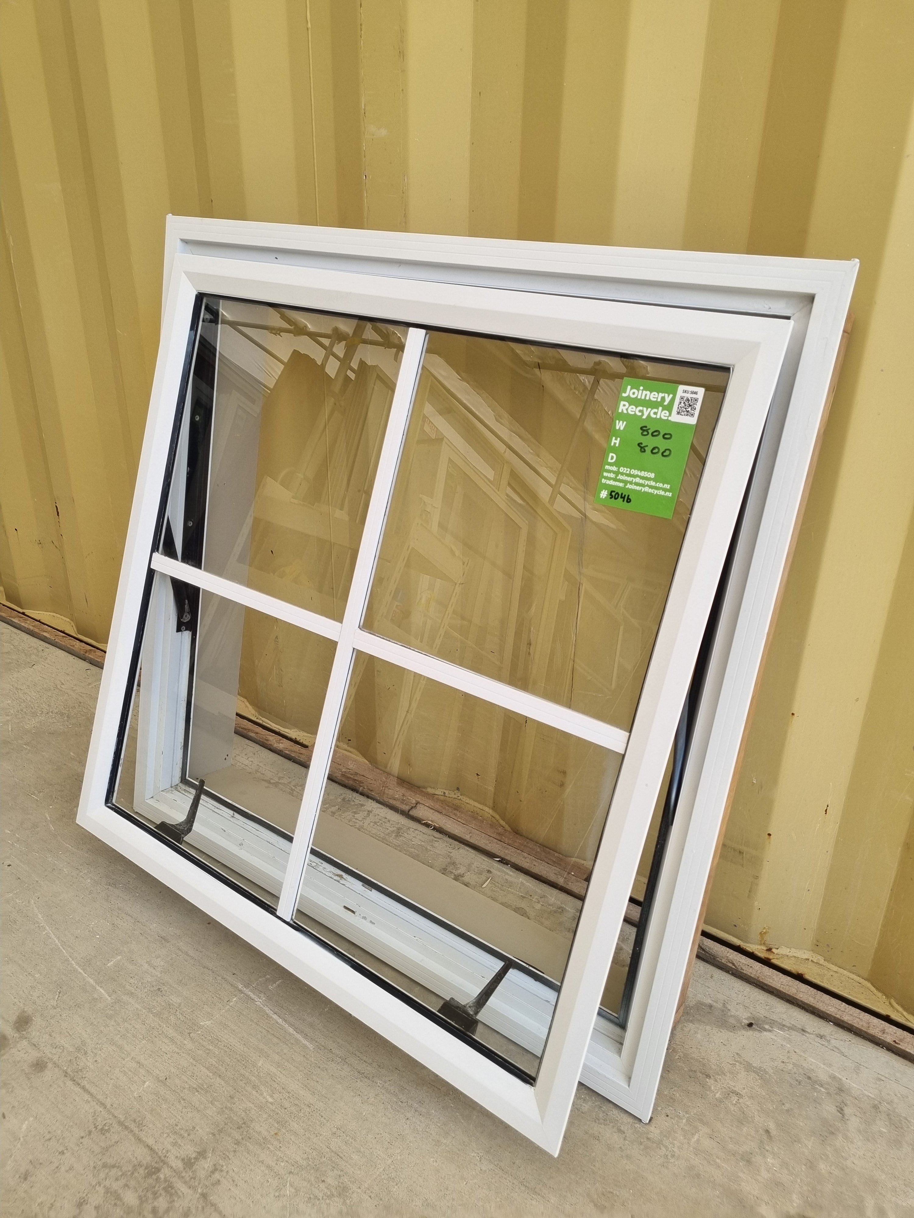 Colonial Aluminium Window White   800 W  x 800 H  [#5046] Joinery Recycle