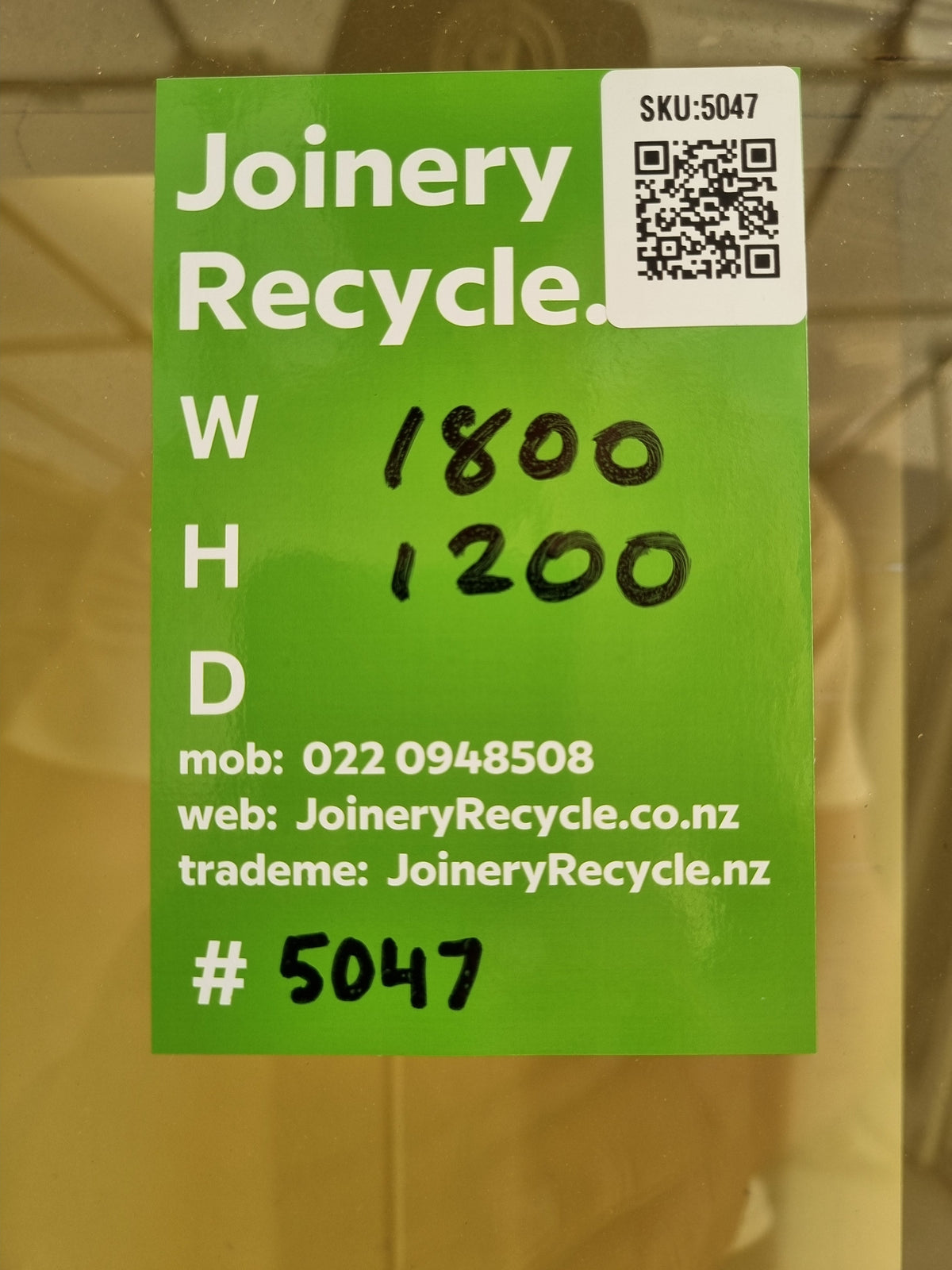 Colonial Aluminium Window White   1800 W  x 1200 H  [#5047] Joinery Recycle