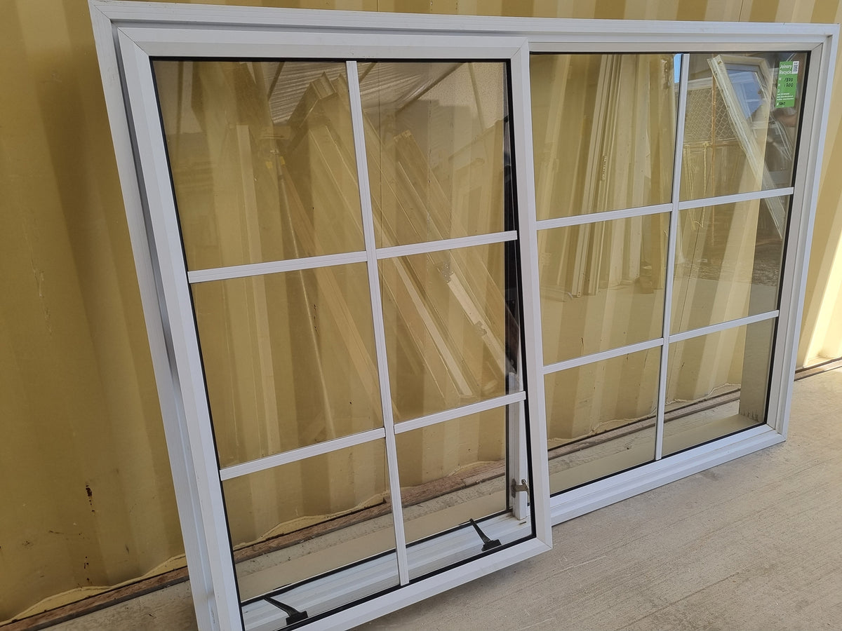 Colonial Aluminium Window White   1800 W  x 1200 H  [#5047] Joinery Recycle