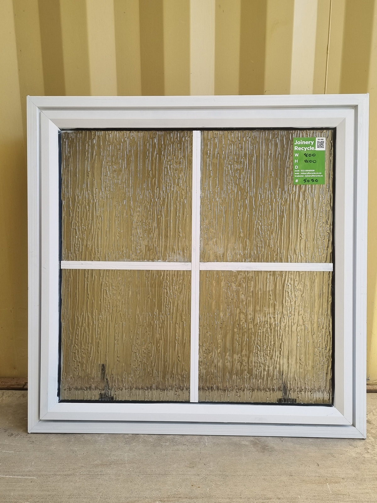 Colonial Aluminium Window White   800 W  x 800 H  [#5050] Joinery Recycle