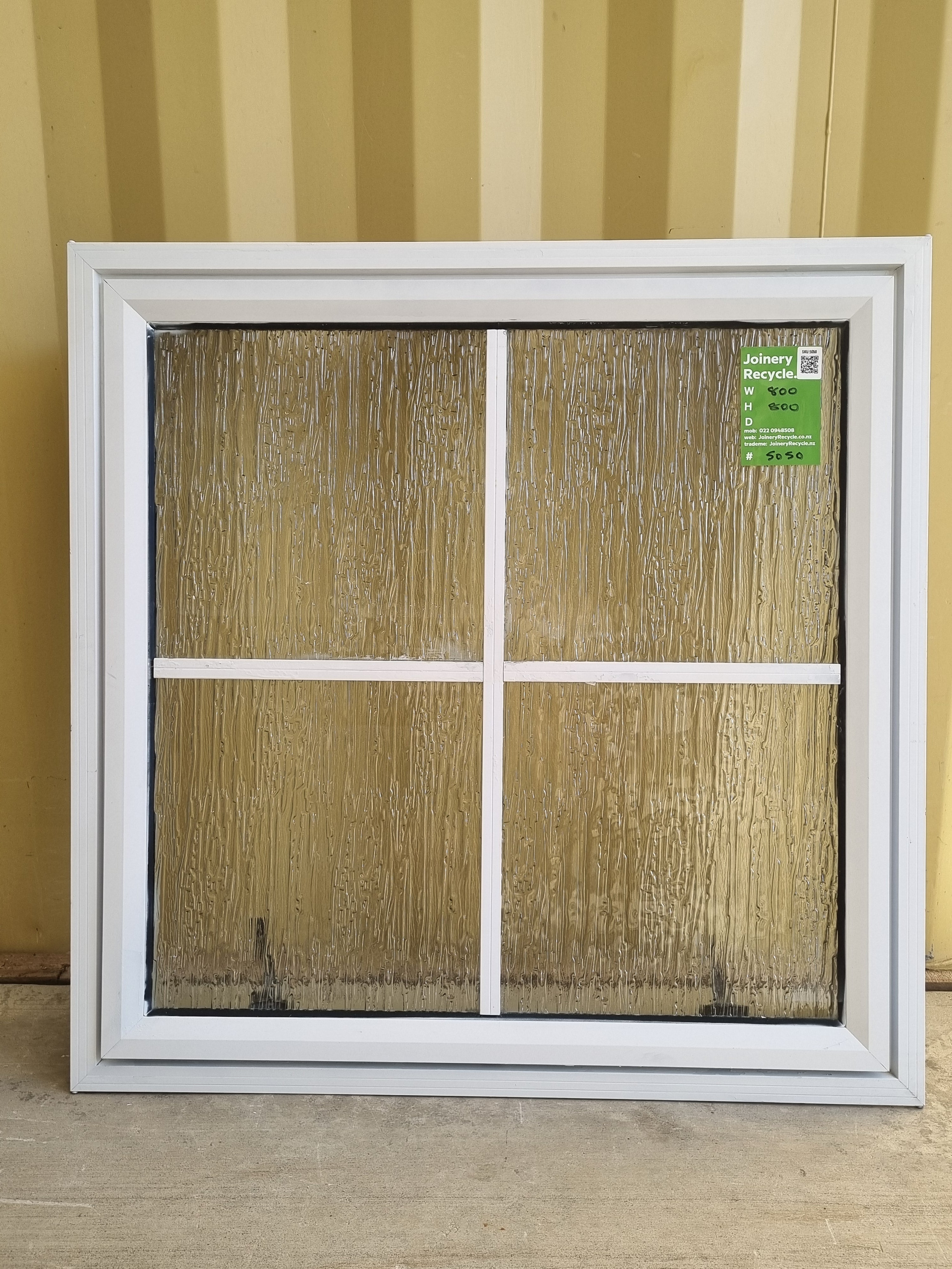 Colonial Aluminium Window White   800 W  x 800 H  [#5050] Joinery Recycle