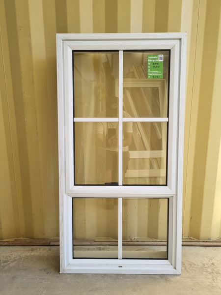 Colonial Aluminium Window White   600 W  x 1200 H  [#5051] Joinery Recycle