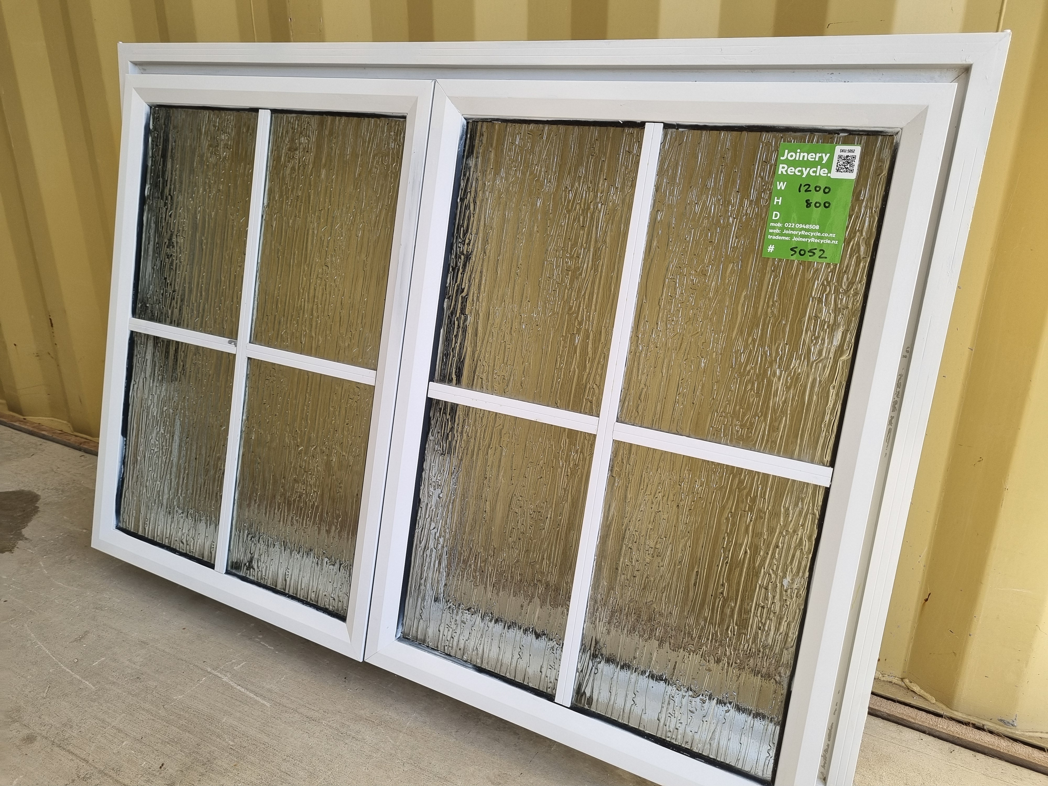 Aluminium BATHROOM Window White 1200  W  x  800 H  [#5052 SF] Joinery Recycle
