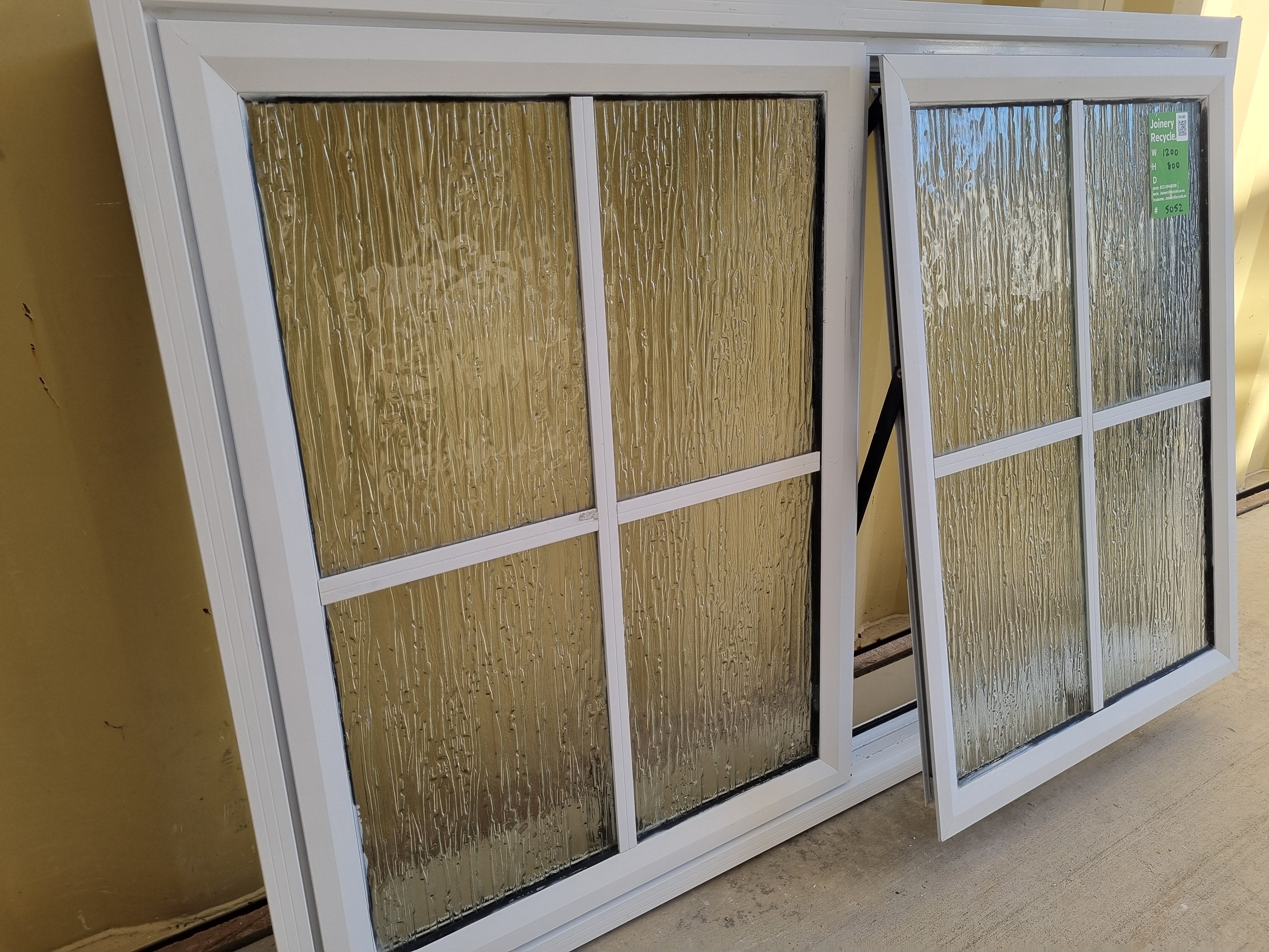 Aluminium BATHROOM Window White 1200  W  x  800 H  [#5052 SF] Joinery Recycle