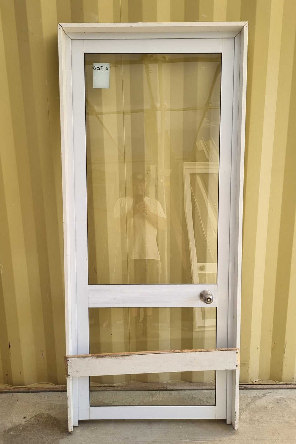 Aluminium & Glass Single Door 880 W x 2000 H  [#5053 SF] Joinery Recycle