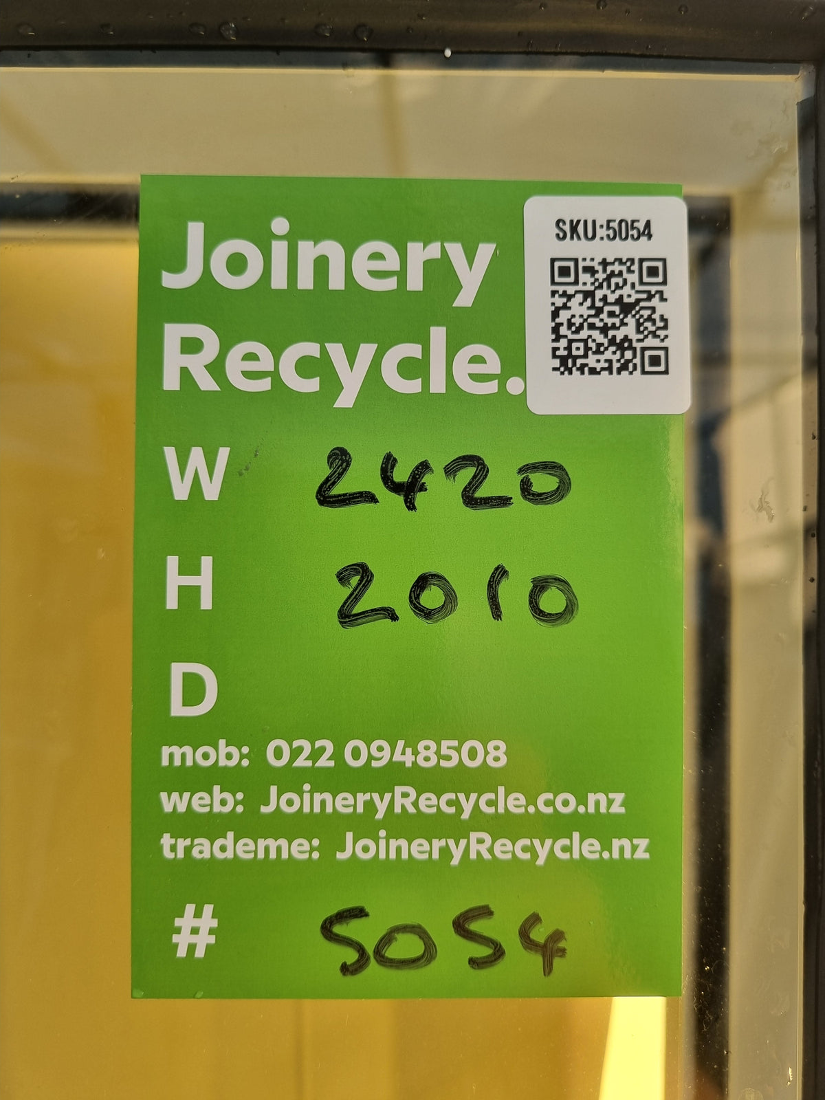 RANCH SLIDER colour 2420 W x 2010 H [#5054 SF] Joinery Recycle