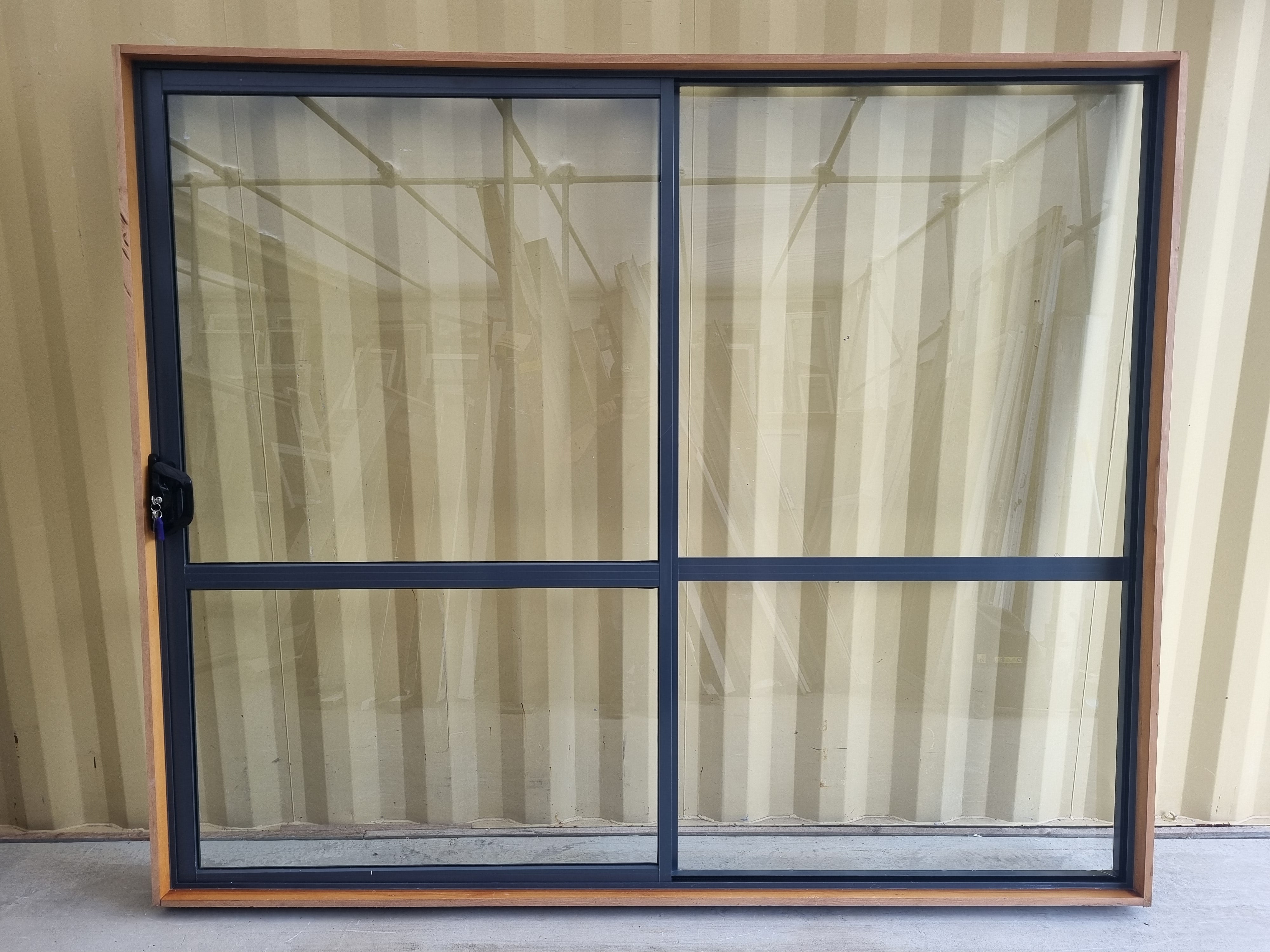 RANCH SLIDER Dark Bluey Grey  2400 W x 2000 H [#5056] Joinery Recycle