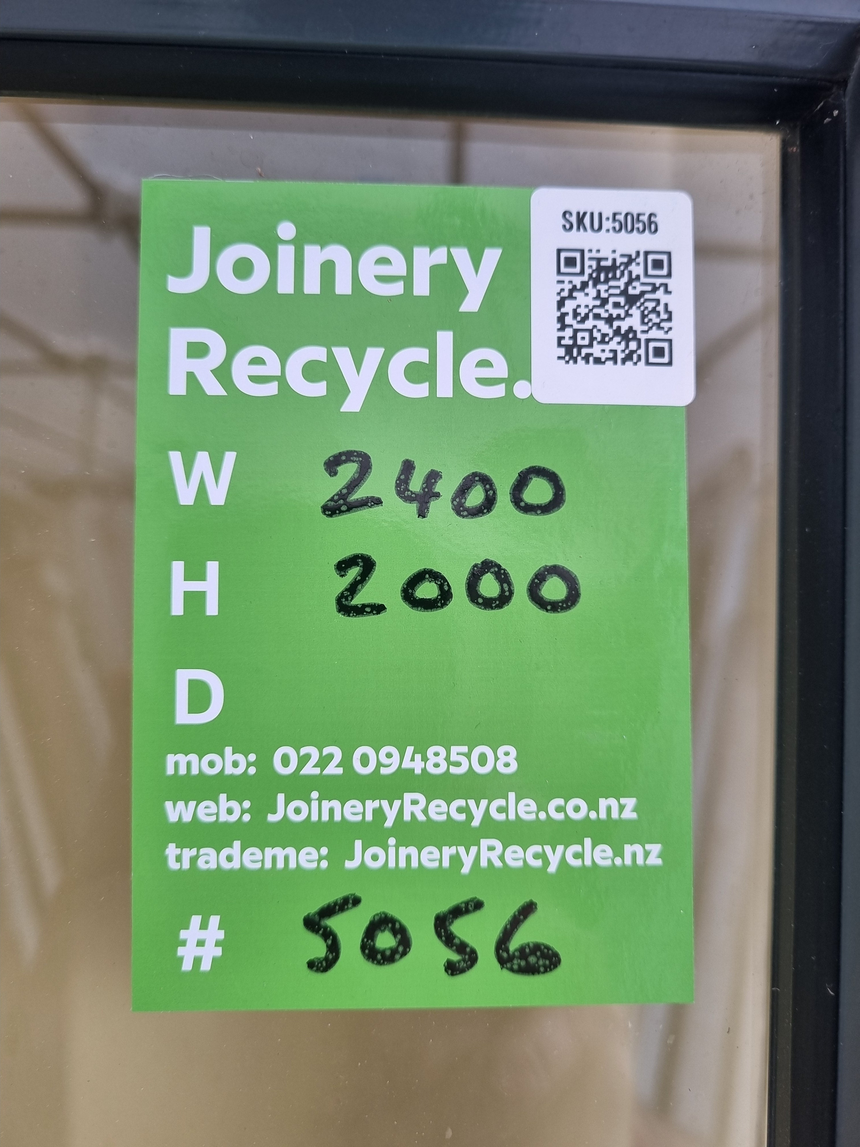 RANCH SLIDER Dark Bluey Grey  2400 W x 2000 H [#5056] Joinery Recycle