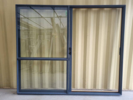 RANCH SLIDER Dark Bluey Grey  2400 W x 2000 H [#5056] Joinery Recycle
