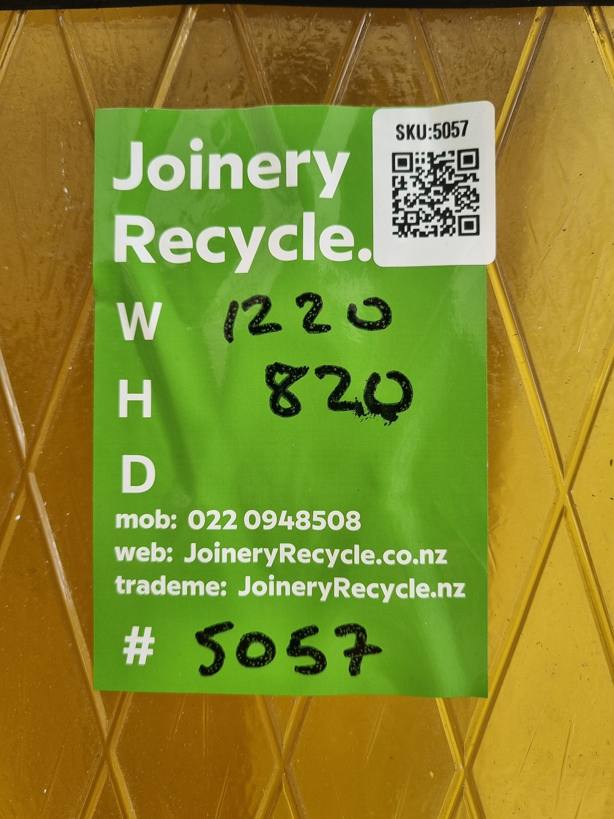 Aluminium Window White  1220 W  x  820 H  [#5057] Joinery Recycle