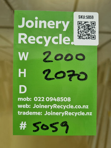 RANCH SLIDER Silver 2000  W x 2070 H [#5059 SF] Joinery Recycle