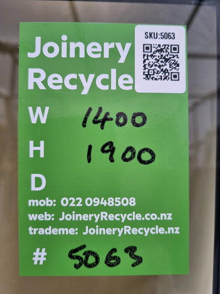 Aluminium French Door  1400 W x 1900 H [#4063 SF] Joinery Recycle