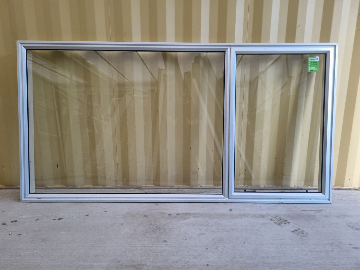 Aluminium Window Silver 2400 W  x 1200 H [#5034] Joinery Recycle