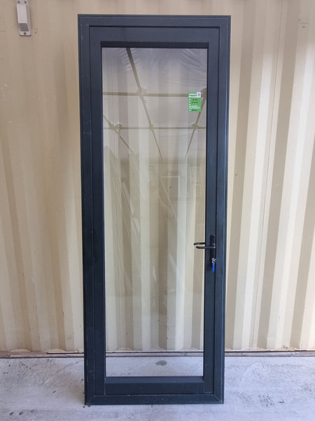 Aluminium & Glass Single Door 870 W x 2400 H  [#5064  SF] Joinery Recycle