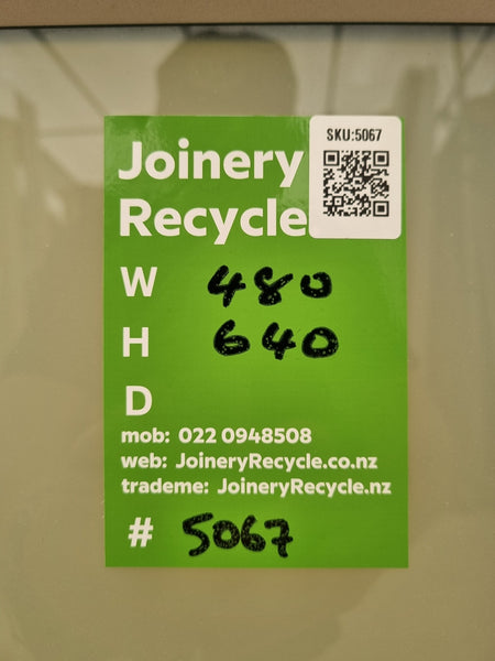 Aluminium Window Grey  480 W  x 640 H [#5067] Joinery Recycle